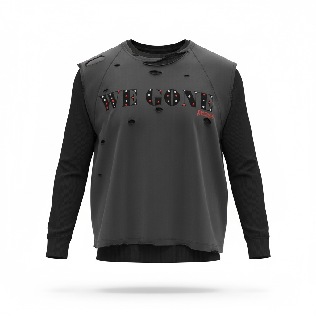 The "WE GONE" Distressed Thermal